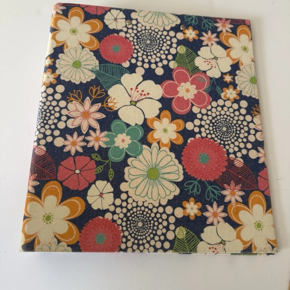 Matilda Jane Large 3 Ring Cloth Binder W Clipboard  Happy Floral Design
